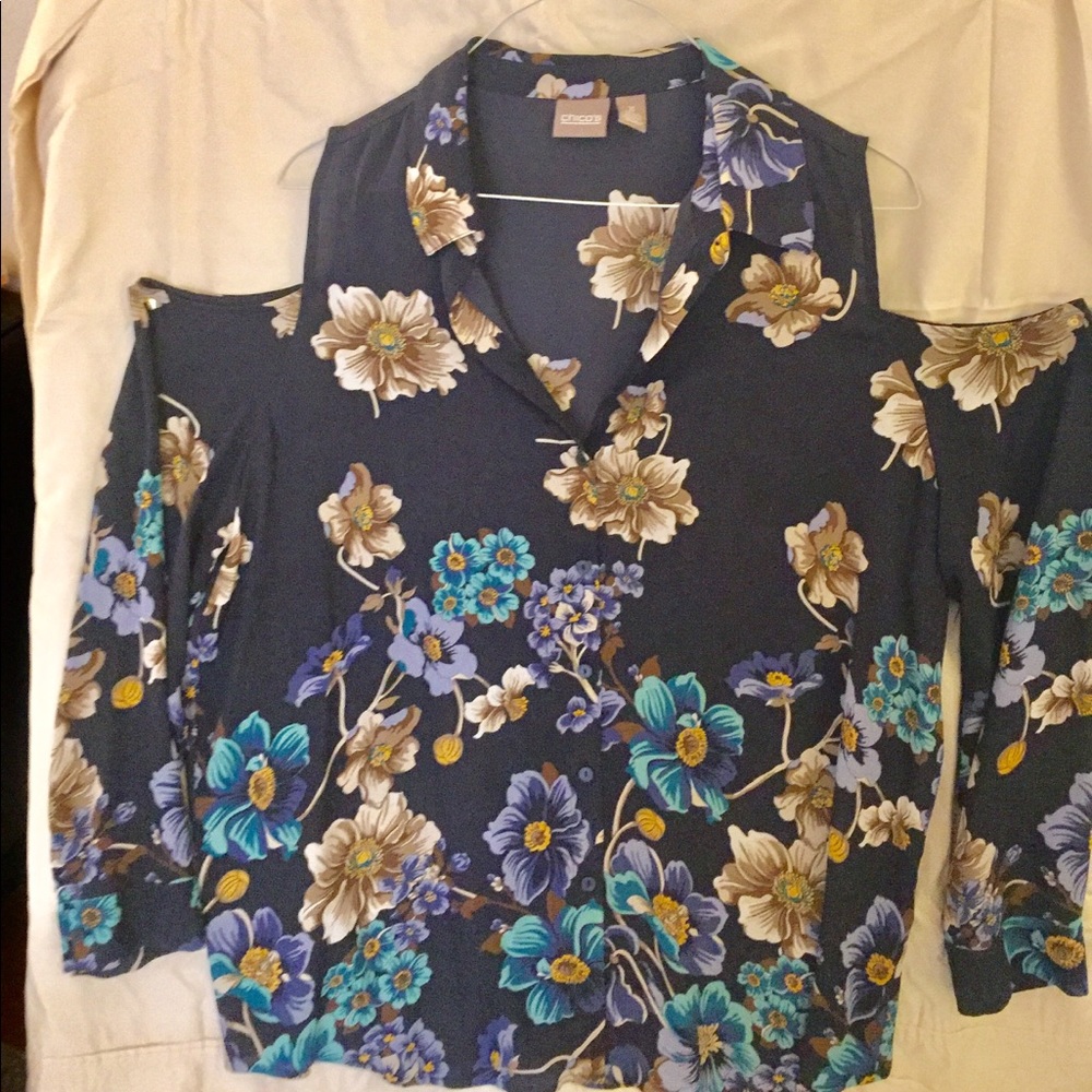 Open shoulder floral Chico’s